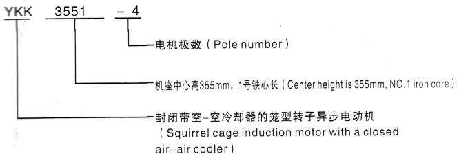 YKK系列(H355-1000)高压YJTG-160M1-2A/11KW三相异步电机西安泰富西玛电机型号说明